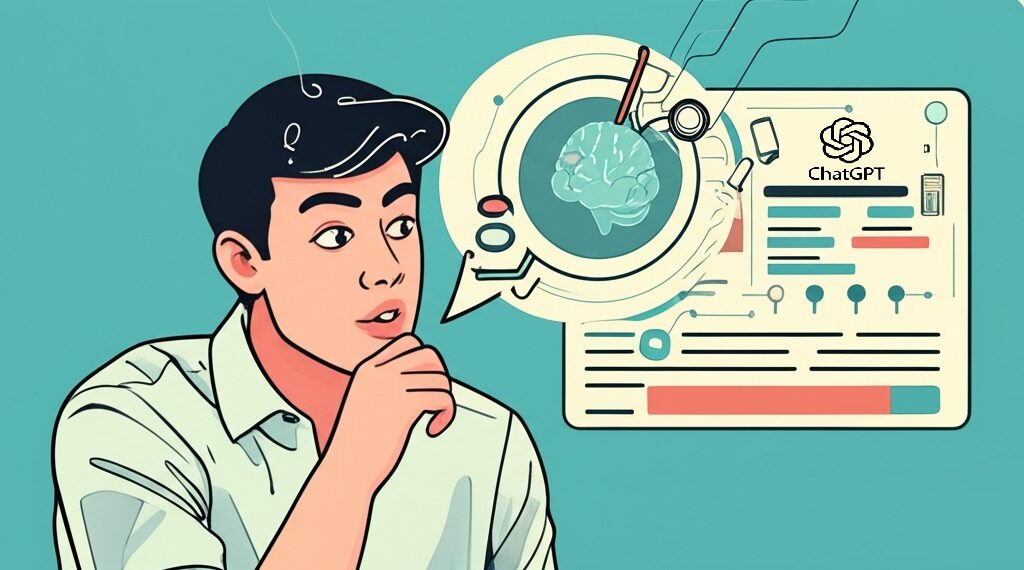 5 Free AI Tools to Supercharge Your Content Creation in 2025: A Practical Guide 1 man-brainstorming-with-chatgpt